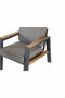 Hanah Home Leo Conjunto de Jardín Gris (3+1+1+2)